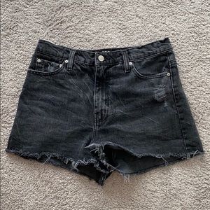 BDG Black denim cut off shorts